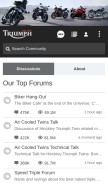 How triumphrat.net looks like on a mobile device such as an iPhone.