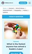 How triviagenius.com looks like on a mobile device such as an iPhone.