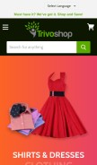 How trivoshop.com looks like on a mobile device such as an iPhone.