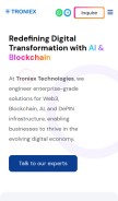 How troniextechnologies.com looks like on a mobile device such as an iPhone.