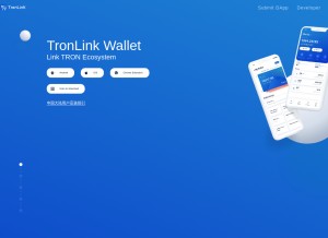 How tronlink.org looks like on a tablet such as an iPad.