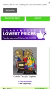 How trophydepot.com looks like on a mobile device such as an iPhone.