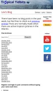 How tropicaltidbits.com looks like on a mobile device such as an iPhone.