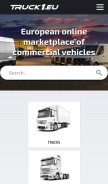 How truck1.eu looks like on a mobile device such as an iPhone.