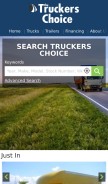 How truckerschoice.com looks like on a mobile device such as an iPhone.