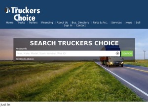 How truckerschoice.com looks like on a tablet such as an iPad.