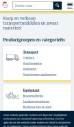 How trucks.nl looks like on a mobile device such as an iPhone.