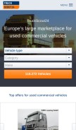 How truckscout24.com looks like on a mobile device such as an iPhone.