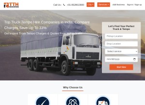 How trucktempohire.com looks like on a tablet such as an iPad.