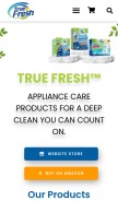 How true-fresh.com looks like on a mobile device such as an iPhone.
