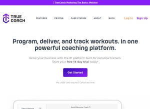 How truecoach.co looks like on a tablet such as an iPad.