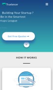 How truelancer.com looks like on a mobile device such as an iPhone.