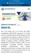 How truepowergroup.in looks like on a mobile device such as an iPhone.
