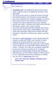 How truesocks.net looks like on a mobile device such as an iPhone.