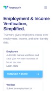 How truework.com looks like on a mobile device such as an iPhone.