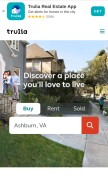 How trulia.com looks like on a mobile device such as an iPhone.