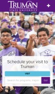 How truman.edu looks like on a mobile device such as an iPhone.