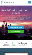 How trumba.com looks like on a mobile device such as an iPhone.
