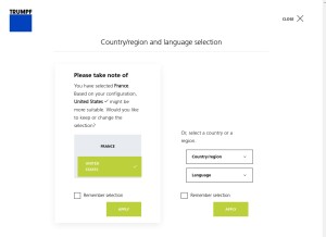 How trumpf.com looks like on a tablet such as an iPad.