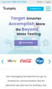 How trumpia.com looks like on a mobile device such as an iPhone.