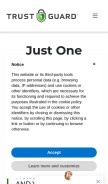 How trust-guard.com looks like on a mobile device such as an iPhone.