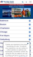 How trustedtours.com looks like on a mobile device such as an iPhone.