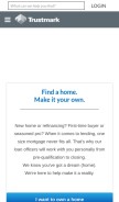 How trustmark.com looks like on a mobile device such as an iPhone.
