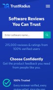 How trustradius.com looks like on a mobile device such as an iPhone.