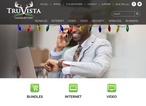 How truvista.net looks like on a tablet such as an iPad.