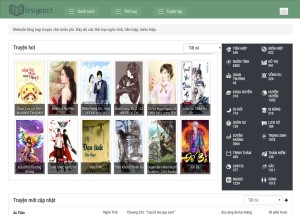 How truyenct.com looks like on a tablet such as an iPad.