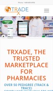 How trxade.com looks like on a mobile device such as an iPhone.