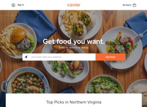 How trycaviar.com looks like on a tablet such as an iPad.