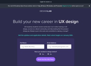 How trydesignlab.com looks like on a tablet such as an iPad.