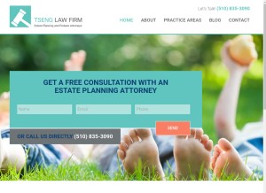 How tsenglawfirm.com looks like on a tablet such as an iPad.