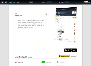 How tsviewer.com looks like on a tablet such as an iPad.