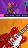 How ttrockstars.com looks like on a mobile device such as an iPhone.