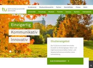 How tu-dortmund.de looks like on a tablet such as an iPad.