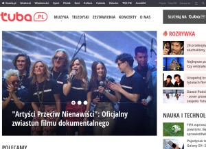 How tuba.pl looks like on a tablet such as an iPad.