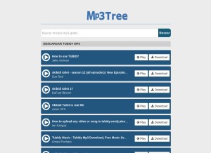 How tubidy-z9.mp3tree.net looks like on a tablet such as an iPad.