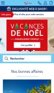 How tui.fr looks like on a mobile device such as an iPhone.