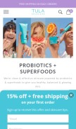 How tula.com looks like on a mobile device such as an iPhone.