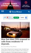 How tulsaworld.com looks like on a mobile device such as an iPhone.