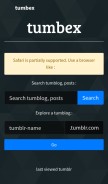How tumbex.com looks like on a mobile device such as an iPhone.