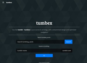 How tumbex.com looks like on a tablet such as an iPad.