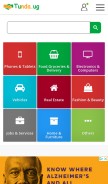 How tunda.ug looks like on a mobile device such as an iPhone.