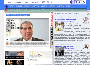 How turan.az looks like on a tablet such as an iPad.