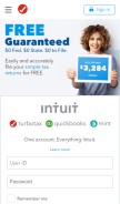 How turbotax.com looks like on a mobile device such as an iPhone.