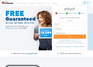 How turbotax.com looks like on a tablet such as an iPad.