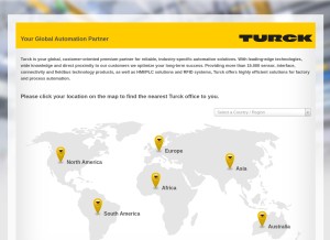 How turck.com looks like on a tablet such as an iPad.