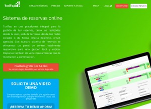 How turitop.com looks like on a tablet such as an iPad.